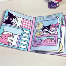 Load image into Gallery viewer, Diy Quiet Book Kuromi Melody Girl Dress Up Montessori Toys Children's Educational Handmade Cloth Doll Toy