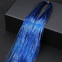 Load image into Gallery viewer, Women Tinsel Kit Glitter Wigs One Clip-in Hair Extension Tinsel Laser Wire Color Highlight Dyed Seamless Tinsel Hair Wig Patches