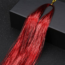 Load image into Gallery viewer, Women Tinsel Kit Glitter Wigs One Clip-in Hair Extension Tinsel Laser Wire Color Highlight Dyed Seamless Tinsel Hair Wig Patches