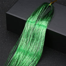 Load image into Gallery viewer, Women Tinsel Kit Glitter Wigs One Clip-in Hair Extension Tinsel Laser Wire Color Highlight Dyed Seamless Tinsel Hair Wig Patches