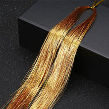 Load image into Gallery viewer, Women Tinsel Kit Glitter Wigs One Clip-in Hair Extension Tinsel Laser Wire Color Highlight Dyed Seamless Tinsel Hair Wig Patches