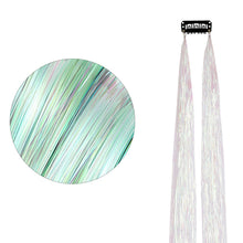 Load image into Gallery viewer, Straight Hair Women Wigs One Clip-in Hair Extension PET Laser Wire Color Seamless Highlight Dyed Wig Patch Tinsel Hair