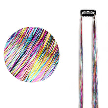 Load image into Gallery viewer, Straight Hair Women Wigs One Clip-in Hair Extension PET Laser Wire Color Seamless Highlight Dyed Wig Patch Tinsel Hair