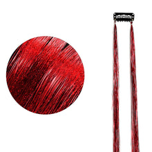 Load image into Gallery viewer, Straight Hair Women Wigs One Clip-in Hair Extension PET Laser Wire Color Seamless Highlight Dyed Wig Patch Tinsel Hair