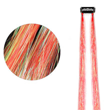 Load image into Gallery viewer, Straight Hair Women Wigs One Clip-in Hair Extension PET Laser Wire Color Seamless Highlight Dyed Wig Patch Tinsel Hair