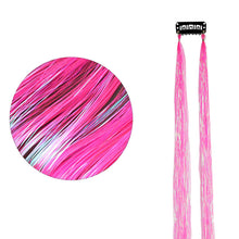 Load image into Gallery viewer, Straight Hair Women Wigs One Clip-in Hair Extension PET Laser Wire Color Seamless Highlight Dyed Wig Patch Tinsel Hair