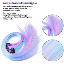 Load image into Gallery viewer, Straight and Curly Hair Women Wigs One Clip-in Hair Extension Mixed Color Seamless Highlight Dyed Gradient Wig Patch