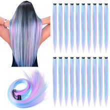 Load image into Gallery viewer, Straight and Curly Hair Women Wigs One Clip-in Hair Extension Mixed Color Seamless Highlight Dyed Gradient Wig Patch