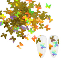 Load image into Gallery viewer, 12 Grids 3D Acrylic Laser Butterfly Enhancements Nail Art Sequins Nail Art 5MM Gradient Sequins Decoration Accessories