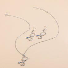 Load image into Gallery viewer, Stethoscope Heartbeat Choker Necklace Earrings Women Love Heart Necklaces Pendants Nurse Doctor Lover Jewelry Set Gifts