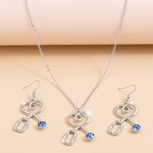 Load image into Gallery viewer, Stethoscope Heartbeat Choker Necklace Earrings Women Love Heart Necklaces Pendants Nurse Doctor Lover Jewelry Set Gifts