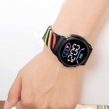Load image into Gallery viewer, Waterproof LED Digital Children Kids Watch Wristwatch Silicone Rainbow Creative Student Sport Electronic Boys Girls Watches