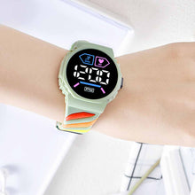 Load image into Gallery viewer, Waterproof LED Digital Children Kids Watch Wristwatch Silicone Rainbow Creative Student Sport Electronic Boys Girls Watches