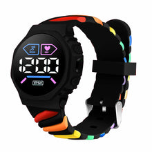 Load image into Gallery viewer, Waterproof LED Digital Children Kids Watch Wristwatch Silicone Rainbow Creative Student Sport Electronic Boys Girls Watches