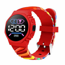 Load image into Gallery viewer, Waterproof LED Digital Children Kids Watch Wristwatch Silicone Rainbow Creative Student Sport Electronic Boys Girls Watches