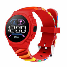 Load image into Gallery viewer, Waterproof LED Digital Children Kids Watch Wristwatch Silicone Rainbow Creative Student Sport Electronic Boys Girls Watches