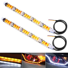 Load image into Gallery viewer, 1Pc Car DRL LED Daytime Running Light Strip Flexible Waterproof Headlight Turn Signal White/Yellow Lamp Decorative Driving Lights