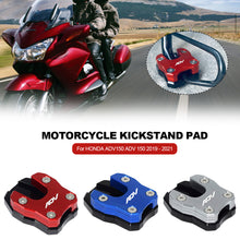 Load image into Gallery viewer, Motorcycle Bike Kickstand Extension Enlarge Scooter Plate Extender Foot Side Stand Pad Support Enlarged Base For HONDA ADV150 ADV 150 2019 - 2021