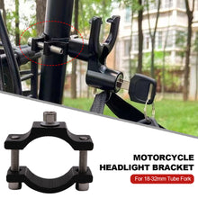 Load image into Gallery viewer, Motorcycle Headlight Mounting Helmet Lock Bracket Relocation Clamps Driving Light Holder For 18-32mm Tube Fork