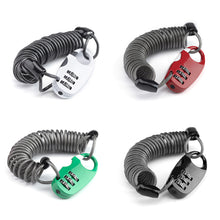 Load image into Gallery viewer, Mini Motorcycle Helmet Locks Bicycle Lock Anti-theft Bike Lock Password Lock Cycling Moto Helmet Lock with 90cm Ultralight Flexible