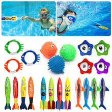 Load image into Gallery viewer, Children's Pool Diving Toy Submersible Torpedo Treasure Hunt Water Toy Swimming Training Tool Summer Outdoor water Gift Set #1