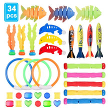 Load image into Gallery viewer, Children's Pool Diving Toy Dive Around Seaweed Gems Treasure Hunt Water Toy Swimming Training Tool Summer Outdoor water Gift Set #2