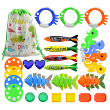 Load image into Gallery viewer, Children's Pool Diving Toy Submersible Torpedo Octopus Dolphin Fish Ring Treasure Hunt Water Toy Swimming Training Tool Summer Outdoor water Gift Multi-Set #3