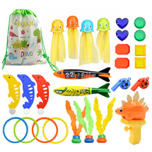 Load image into Gallery viewer, Children's Pool Diving Toy Submersible Torpedo Octopus Dolphin Fish Ring Treasure Hunt Water Toy Swimming Training Tool Summer Outdoor water Gift Multi-Set #3
