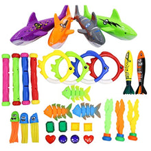 Load image into Gallery viewer, Children's Pool Diving Toy Submersible Torpedo Octopus Dolphin Fish Ring Treasure Hunt Water Toy Swimming Training Tool Summer Outdoor water Gift Multi-Set #3
