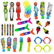 Load image into Gallery viewer, Children's Pool Diving Toy Frog Penguin Mermaid Treasure Hunt Water Toy Swimming Training Tool Summer Outdoor water Gift Set #4