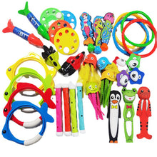 Load image into Gallery viewer, Children's Pool Diving Toy Frog Penguin Mermaid Treasure Hunt Water Toy Swimming Training Tool Summer Outdoor water Gift Set #4