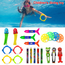 Load image into Gallery viewer, Children's Pool Diving Toy Frog Penguin Mermaid Treasure Hunt Water Toy Swimming Training Tool Summer Outdoor water Gift Set #4