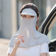 Load image into Gallery viewer, UPF50+ Visor Shoulder Neck Sunscreen Mask Long Three-Dimensional Eye Protection Angle Facekini Ice Silk 360° UV Veil Visor Neck Integrated Outdoor Riding Professional Sun Protection Equipment