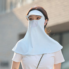 Load image into Gallery viewer, UPF50+ Visor Shoulder Neck Sunscreen Mask Long Three-Dimensional Eye Protection Angle Facekini Ice Silk 360° UV Veil Visor Neck Integrated Outdoor Riding Professional Sun Protection Equipment