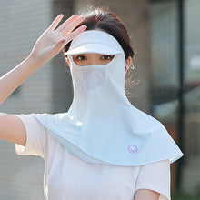 Load image into Gallery viewer, UPF50+ Visor Shoulder Neck Sunscreen Mask Long Three-Dimensional Eye Protection Angle Facekini Ice Silk 360° UV Veil Visor Neck Integrated Outdoor Riding Professional Sun Protection Equipment