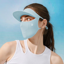 Load image into Gallery viewer, UPF50+ UV Protection Ice Silk Mask With Brim Anti-Photoaging Eye Protection Angle 3D Cut Full Face Protective Mask Outdoor Riding Accessories