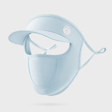Load image into Gallery viewer, UPF50+ UV Protection Hat Mask Integrated Sunscreen Device Outdoor Riding Cover The Whole Face Against Light Aging Ice Silk Mask