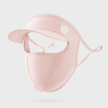 Load image into Gallery viewer, UPF50+ UV Protection Hat Mask Integrated Sunscreen Device Outdoor Riding Cover The Whole Face Against Light Aging Ice Silk Mask