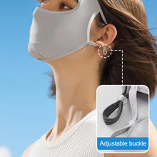 Load image into Gallery viewer, UPF50+ UV Protection Hat Mask Integrated Sunscreen Device Outdoor Riding Cover The Whole Face Against Light Aging Ice Silk Mask