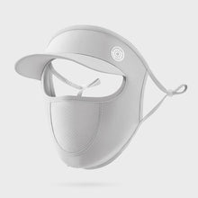 Load image into Gallery viewer, UPF50+ UV Protection Hat Mask Integrated Sunscreen Device Outdoor Riding Cover The Whole Face Against Light Aging Ice Silk Mask