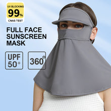 Load image into Gallery viewer, UPF50+ Full Face Ice Silk Sunscreen Mask Solid Color Shoulder Neck Protective Mask Outdoor Riding Fishing UV Protection Equipment