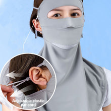 Load image into Gallery viewer, UPF50+ Full Face Ice Silk Sunscreen Mask Solid Color Shoulder Neck Protective Mask Outdoor Riding Fishing UV Protection Equipment