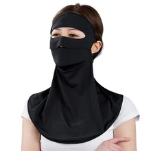 Load image into Gallery viewer, UPF50+ Full Face Ice Silk Sunscreen Mask Solid Color Shoulder Neck Protective Mask Outdoor Riding Fishing UV Protection Equipment