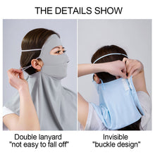 Load image into Gallery viewer, UPF50+ Full Face Ice Silk Sunscreen Mask Solid Color Shoulder Neck Protective Mask Outdoor Riding Fishing UV Protection Equipment
