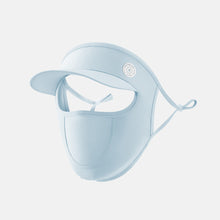 Load image into Gallery viewer, UPF50+ Full Face Sunscreen Mask With Brim Removable UV Protection Ice Silk Hanging Ears Adjustable Dust Breathing Mask Outdoor Riding Fishing Sunscreen Equipment