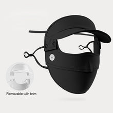 Load image into Gallery viewer, UPF50+ Full Face Sunscreen Mask With Brim Removable UV Protection Ice Silk Hanging Ears Adjustable Dust Breathing Mask Outdoor Riding Fishing Sunscreen Equipment