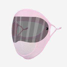 Load image into Gallery viewer, UPF50+UV Protection Black White Double Lenses Full Face Sunscreen Mask Cool Breathable Thin Ice Silk Mask Outdoor Riding And Driving Against Light Aging Goggles Mask