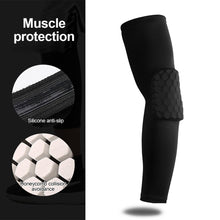 Load image into Gallery viewer, 1PC Honeycomb Anti-Collision Professional Sports Elbow Protection Gym Ball Activities Lengthened EVA Foam High Elastic Pressure Anti-Fall Protection UPF50+ Riding Arm Sun Protection Sleeve