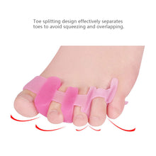 Load image into Gallery viewer, Thumb Valgus Corrector Soft Skin-friendly Four Hole Toe Splitter Shock-absorbing Relieve Thumb Valgus Toe Overlap Foot Care
