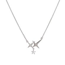 Load image into Gallery viewer, Cross Four Pointed Star Pendant Necklace Versatile Simple Alloy Necklace Clavicle Chain Women Jewelry Accessory